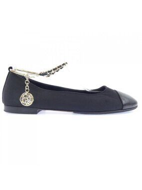 Chanel Flat Shoes Black 37